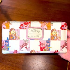 LOUNGEFLY DISNEY Princess sidekicks wallet! Never used!